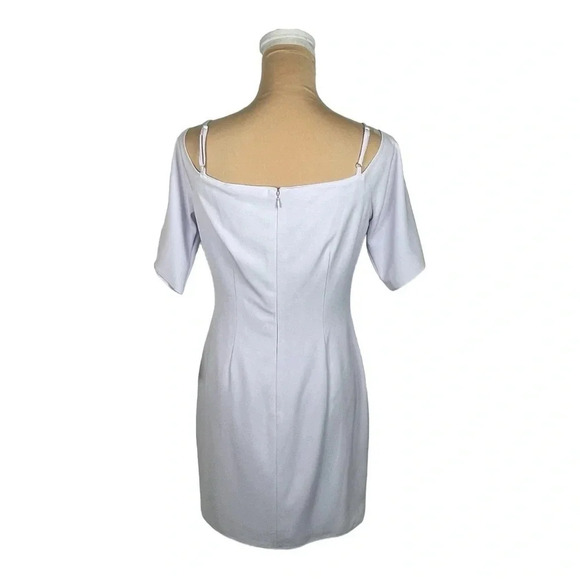 Gianni Bini Lavender Cold Shoulder Dress New Size 6 - Picture 3 of 5